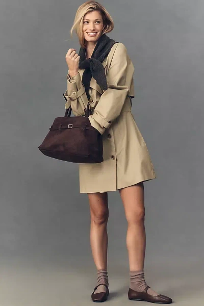 By Anthropologie Scalloped Triangle Wrap In Brown