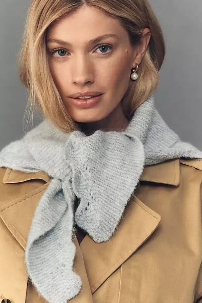 By Anthropologie Scalloped Triangle Wrap In Gray