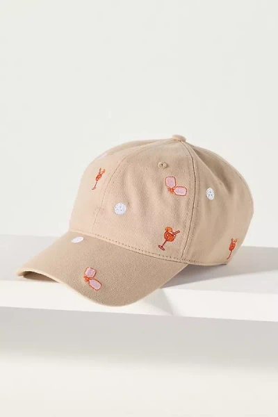 By Anthropologie Scatter Icons Baseball Cap In Brown