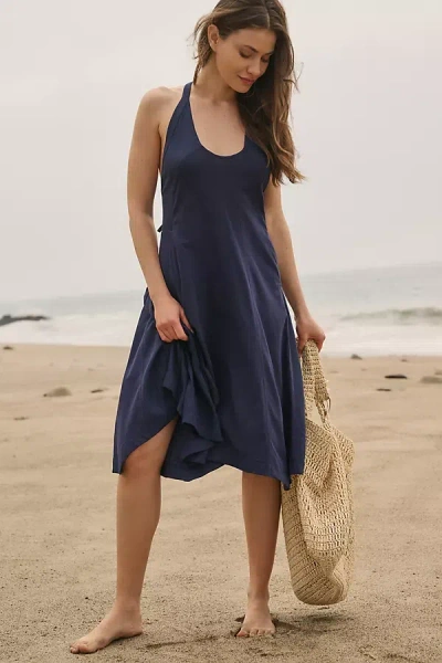 By Anthropologie Scoop-neck A-line Dress In Blue