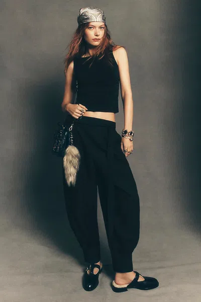 By Anthropologie Scoop-back Tank Top In Black