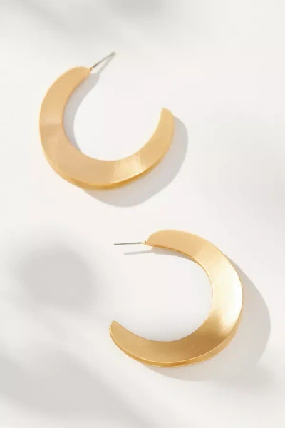 By Anthropologie Scratched Boho Hoop Earrings In Gold