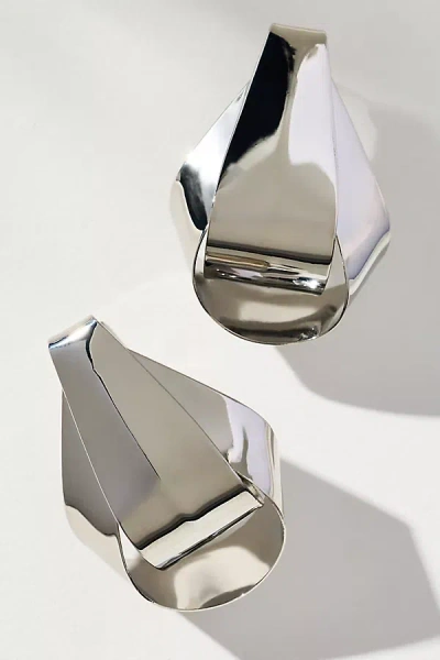 By Anthropologie Sculptural Drop Earrings In Metallic