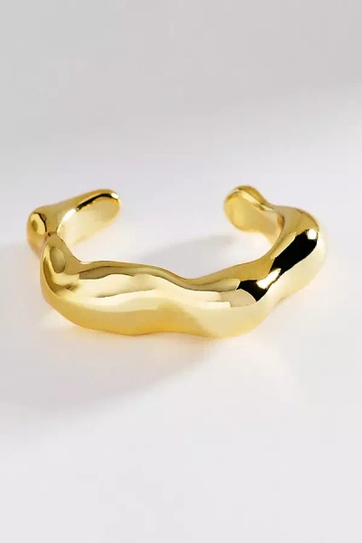 By Anthropologie Sculptural Open Bracelet In Gold