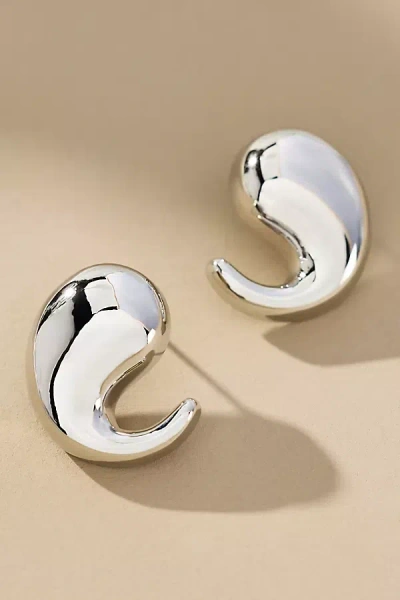 By Anthropologie Sculptural Post Earrings In Silver