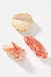 By Anthropologie Sea Life Hair Clips, Set Of 3 In Orange