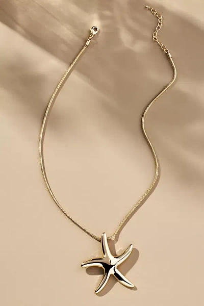 By Anthropologie Sealife Star Pendant Necklace In Gold