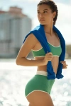 By Anthropologie Seamless Ribbed Boyshorts In Green