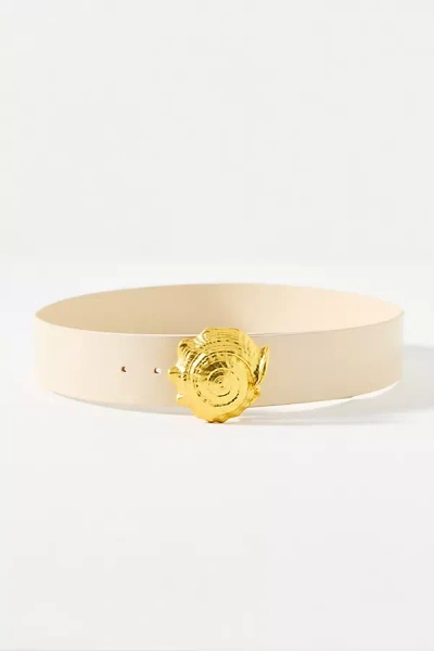 By Anthropologie Seashell Buckle Belt In Neutral