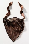 By Anthropologie Sequin Hair Scarf In Brown
