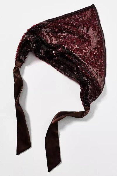 By Anthropologie Sequin Hair Scarf In Purple