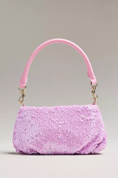 By Anthropologie Sequin Pouch Shoulder Bag In Purple