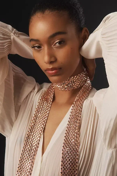 By Anthropologie Sequin Skinny Scarf In Pink