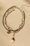 By Anthropologie Shades Of Sea Layered Necklaces: Charm Edition