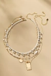 By Anthropologie Shades Of Sea Layered Necklaces: Charm Edition