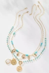 By Anthropologie Shades Of Sea Layered Necklaces: Charm Edition