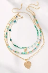By Anthropologie Shades Of Sea Layered Necklaces: Charm Edition In Blue