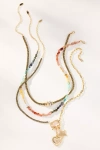 By Anthropologie Shades Of Sea Layered Necklaces: Charm Edition In Pink
