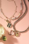 By Anthropologie Shades Of Sea Layered Necklaces: Delicate Charm Edition