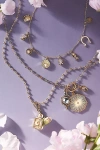 By Anthropologie Shades Of Sea Layered Necklaces: Delicate Charm Edition
