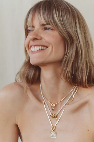 By Anthropologie Shades Of Sea Layered Necklaces: Delicate Charm Edition
