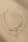 By Anthropologie Shades Of Sea Layered Necklaces: Delicate Charm Edition