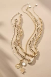 By Anthropologie Shades Of Sea Layered Necklaces, Set Of 3: Charm Edition In Gold