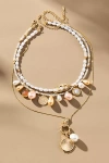 By Anthropologie Shades Of Sea Layered Necklaces: Charm Edition In White