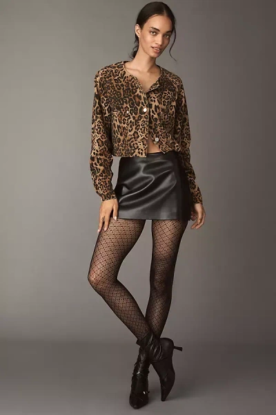 By Anthropologie Sheer Crisscross Tights In Black