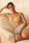 By Anthropologie Sheer Embroidered Triangle Bralette