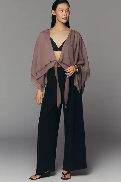 By Anthropologie Sheer Layered Poncho In Multi
