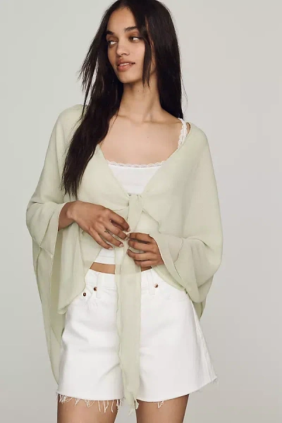 By Anthropologie Sheer Layered Poncho In Multi