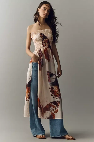 By Anthropologie Sheer Maxi Top In Multi
