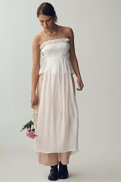 By Anthropologie Sheer Maxi Top In White