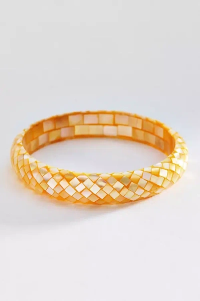 By Anthropologie Shell Bangle Bracelet In Gold