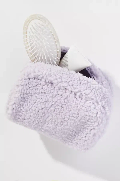 By Anthropologie Sherpa Loaf Cosmetic Bag In Purple