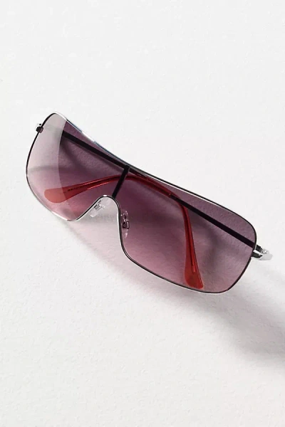 By Anthropologie Shield Aviator Sunglasses In Multi