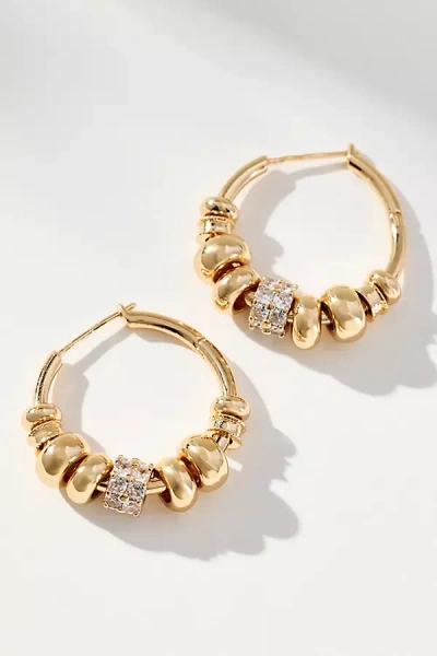 By Anthropologie Shimmered Multi Hoop Earrings In Gold