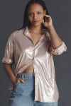 By Anthropologie Shine Buttondown Shirt In Neutral