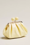 By Anthropologie Shiny Textured Kiss-lock Bauble Coin Purse In Yellow