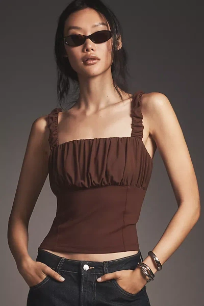 By Anthropologie Shirred Bust Tank Top