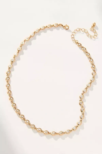 By Anthropologie Short Crystal Necklace In Gold