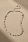 By Anthropologie Short Crystal Necklace In Silver