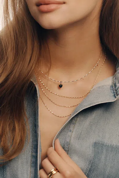 By Anthropologie Short Crystal Pendant Necklace In Gold