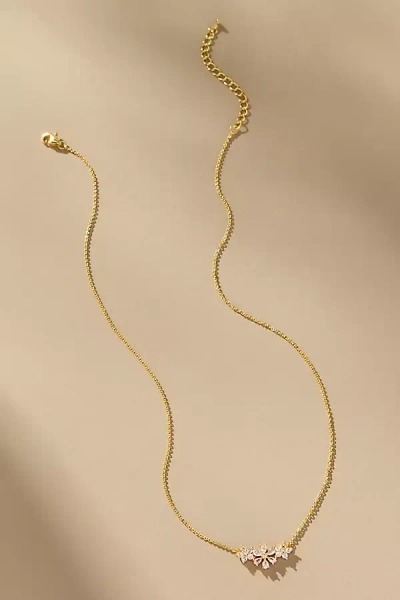 By Anthropologie Short Floral Bar Charm Necklace