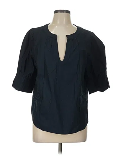 By Anthropologie Short Sleeve Blouse In Black