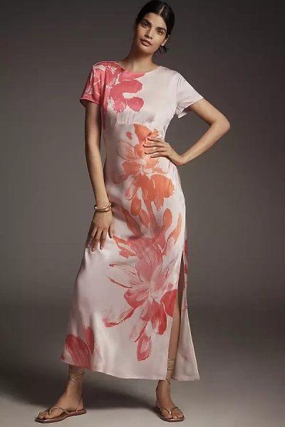 By Anthropologie Short-sleeve Maxi Slip Dress