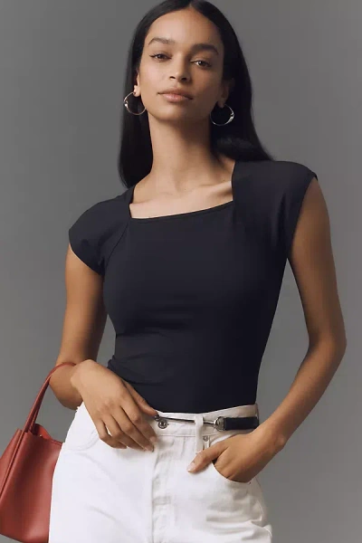 By Anthropologie Short-sleeve Square-neck Bodysuit