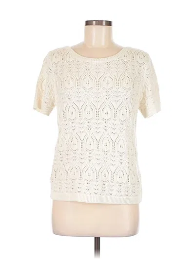 Pre-owned By Anthropologie Short Sleeve T-shirt In Ivory