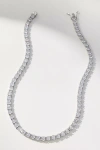 By Anthropologie Short Tennis Necklace In Black
